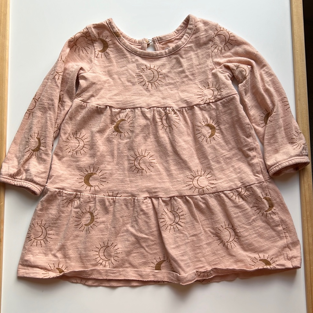 Little Co. Organic Long-Sleeve Tiered Dress